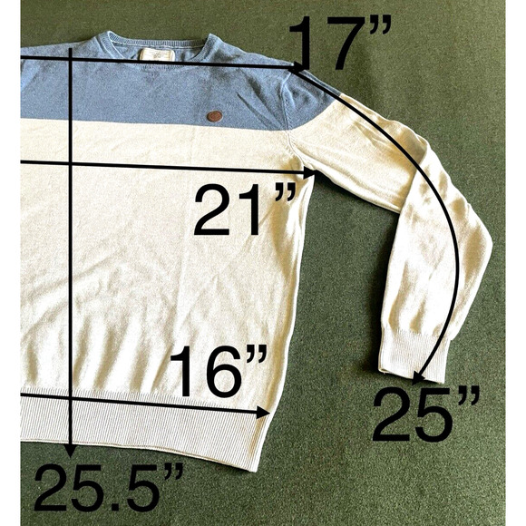 Springfield Basic Block Jerse Polo Sweater Blue 100% COTTON Melange Size M - Picture 9 of 9